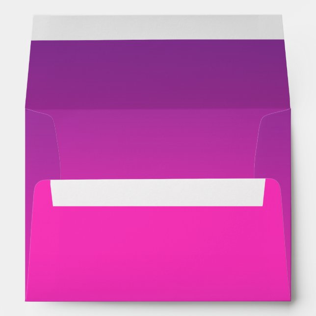Bat Mitzvah Pink to Purple Ombre Envelope (Back (Bottom))