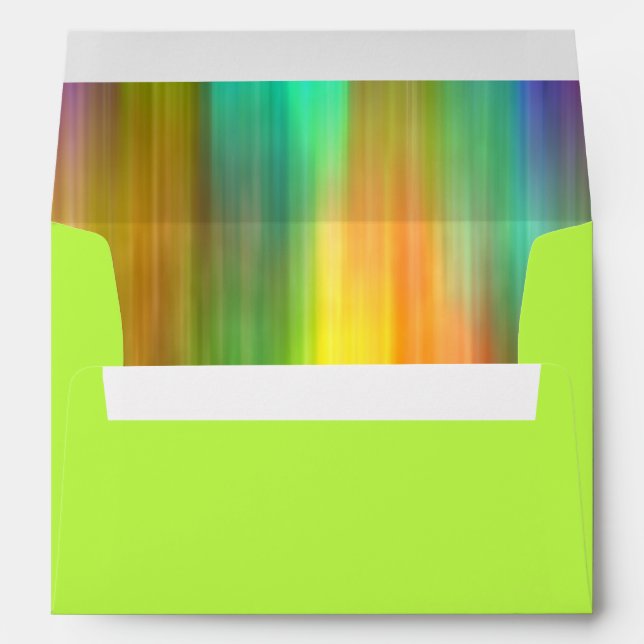 Bat Mitzvah Spectrum Stripes Envelope (Back (Bottom))