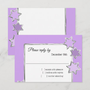 Bat Mitzvah Stars Any Colour RSVP Invitation