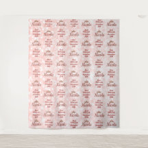 Bat Mitzvah Step and Repeat Rose Gold Backdrop
