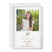 Bat Mitzvah thank you card