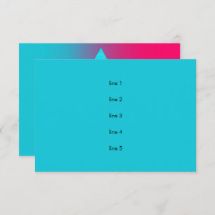 Bat Mitzvah Turquoise and Pink Ombre Star of David Card