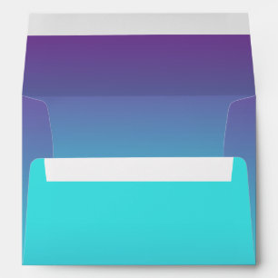 Bat Mitzvah Turquoise to Purple Ombre Envelope