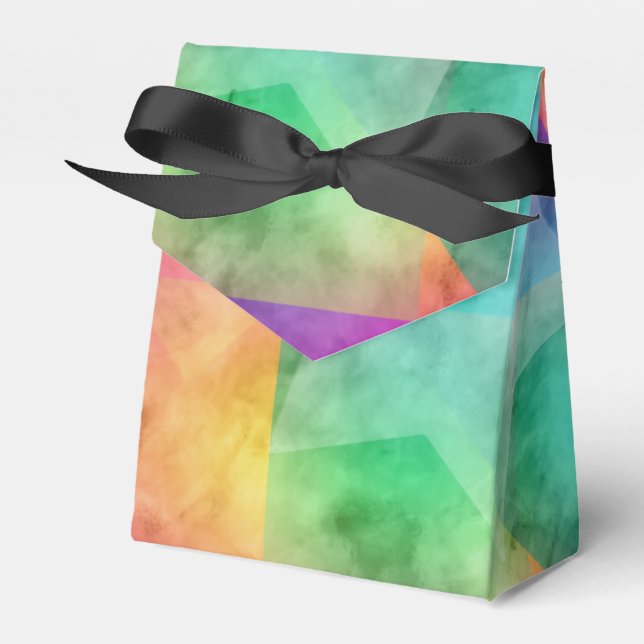 Bat Mitzvah Watercolor Block Favour Box (Front Side)