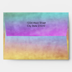 Bat Mitzvah Watercolor Streaks Envelopes