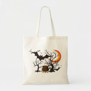 Bat Moon and Cauldron Trick or Treat Bag