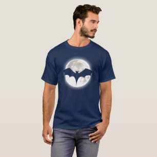 Bat MOON Pumpkin Trick or Treat Funny Halloween  T-Shirt