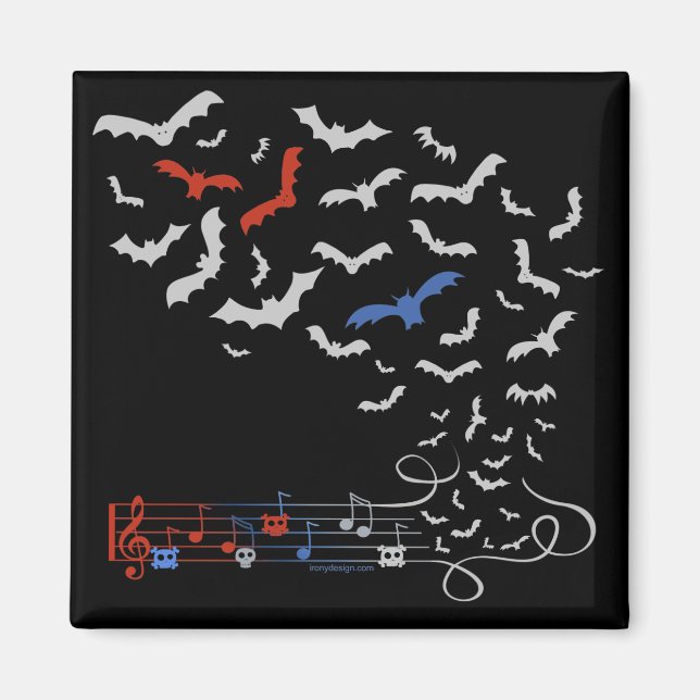 Bat Music Design 2 Magnet (Front)