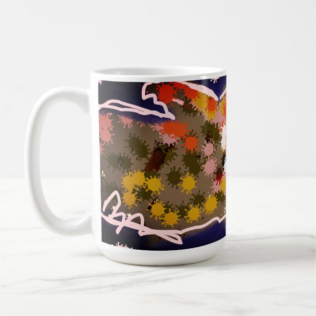 Bat Night sky  Coffee Mug (Left)