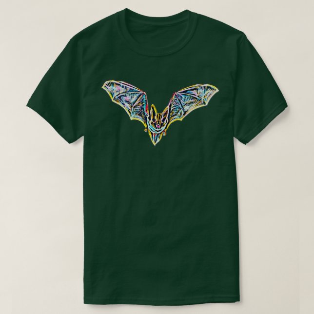 Bat Night Vampire Halloween Wing flying Mammals Ba T-Shirt (Design Front)