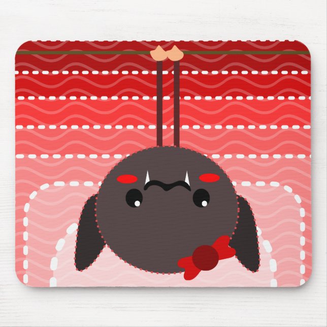 bat on a wire vampire mouse pad (Front)