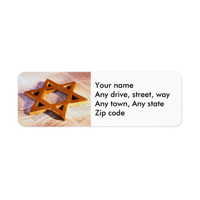 Bat or Bar Mitzvah Return Address (Front)