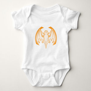 Bat Orange Inv The MUSEUM Zazzle Gifts Baby Bodysuit