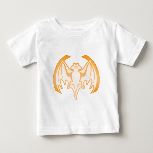 Bat Orange Inv The MUSEUM Zazzle Gifts Baby T-Shirt (Front)