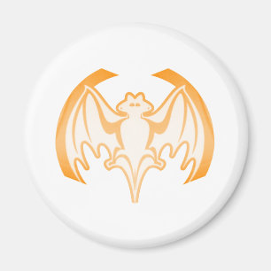 Bat Orange Inv The MUSEUM Zazzle Gifts Magnet