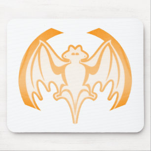 Bat Orange Inv The MUSEUM Zazzle Gifts Mouse Pad