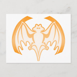 Bat Orange Inv The MUSEUM Zazzle Gifts Postcard