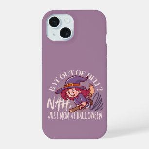 Bat Out of Hell? Nah, Just Mum at Halloween iPhone 15 Case