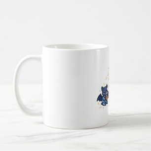 Bat Pajama Party Cocoa Halloween Art Coffee Mug