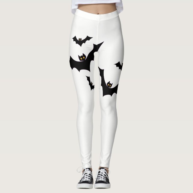 Bat Pattern Halloween Leggings (Front)