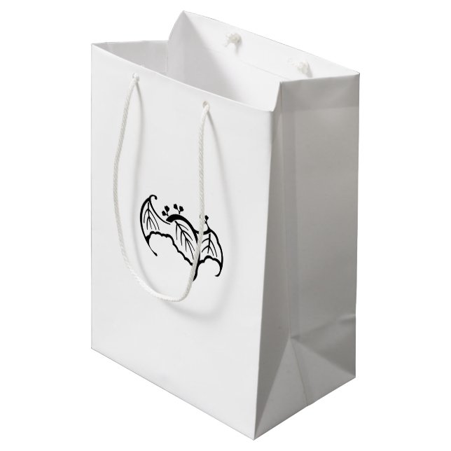 Bat Paulownia Medium Gift Bag (Front Angled)