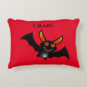 BAT pillow, personalized name! Decorative Cushion