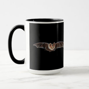 Bat Pipistrellus pipistrellus Illustration Black Mug