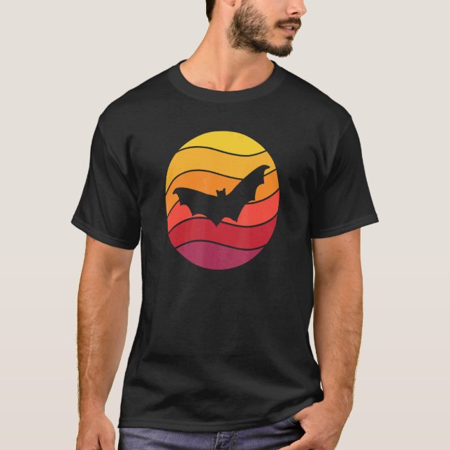 Bat Retro Style Vintage T-Shirt (Front)
