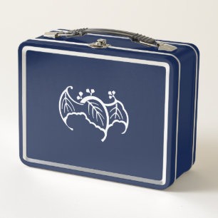 Bat shaped paulownia metal lunch box