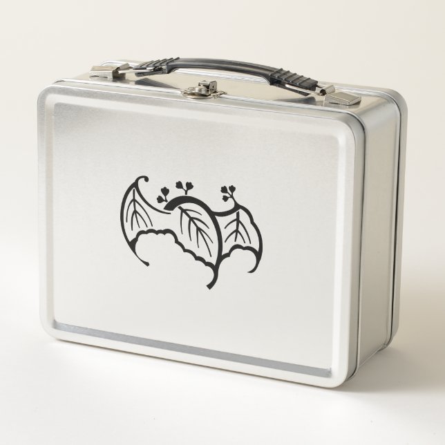 Bat shaped paulownia metal lunch box (Front)