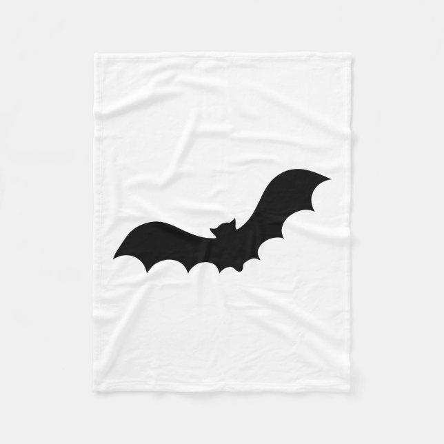 Bat Silhouette Fleece Blanket (Front)