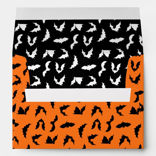 Bat Silhouettes Pattern Envelope (Back (Bottom))