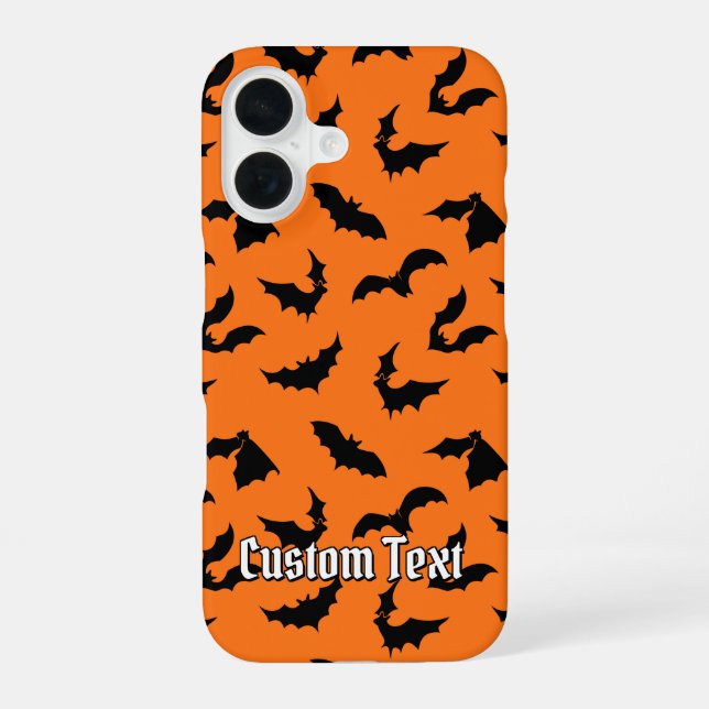 Bat Silhouettes Pattern iPhone 16 Case (Back)