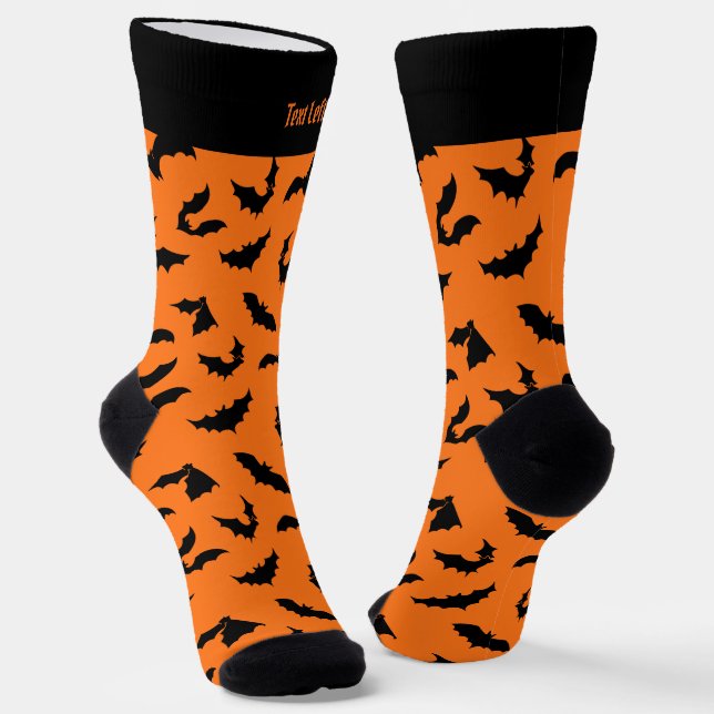 Bat Silhouettes Pattern Socks (Angled)