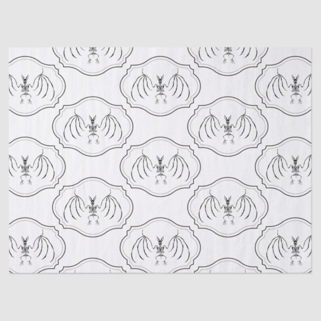 Bat Skeleton Goth Spooky  Tissue Paper (Front)