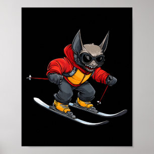 Bat Skier  Poster