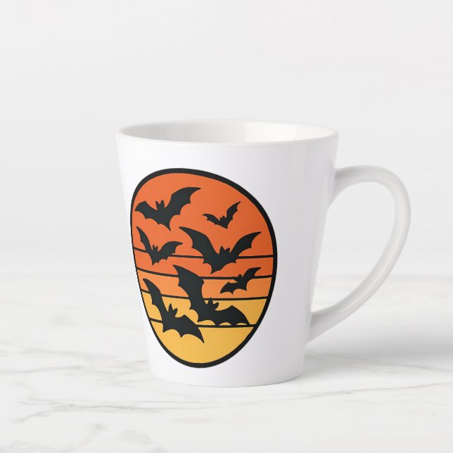 Bat Sunset  Latte Mug (Right)