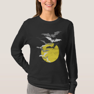 Bat Swarm at Full Moon Vintage T-Shirt