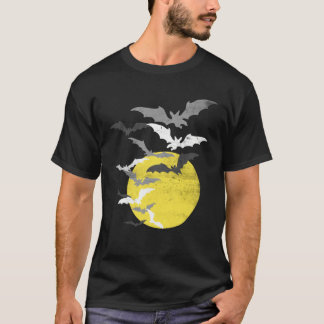 Bat Swarm at Full Moon Vintage T-Shirt