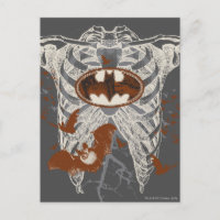 Bat Symbol Ribcage Vintage Collage