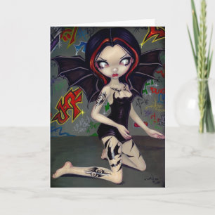 "Bat Tattoos" Greeting Card