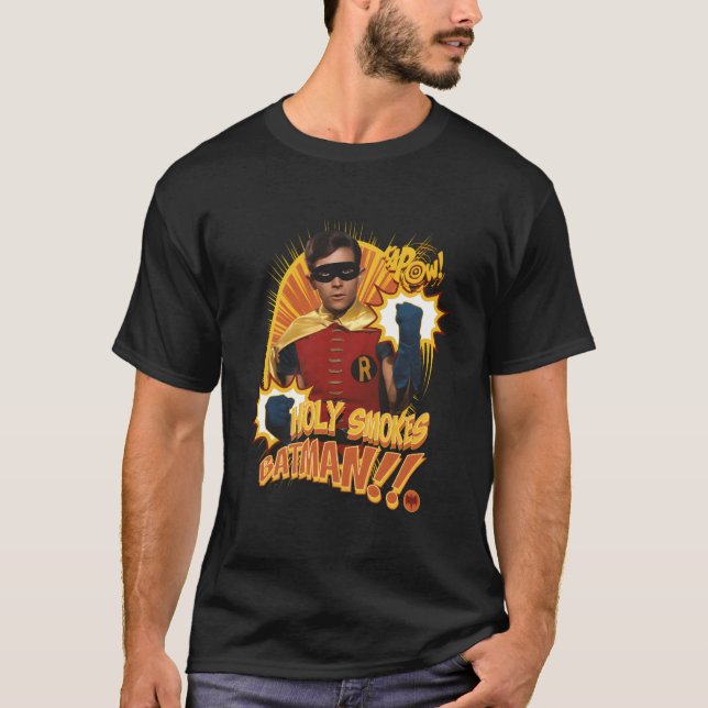 Bat Tv Show Holy Smokes Bat Robin Portrait T-Shirt (Front)