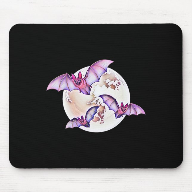 Bat Vampire Halloween Bats  Mouse Pad (Front)