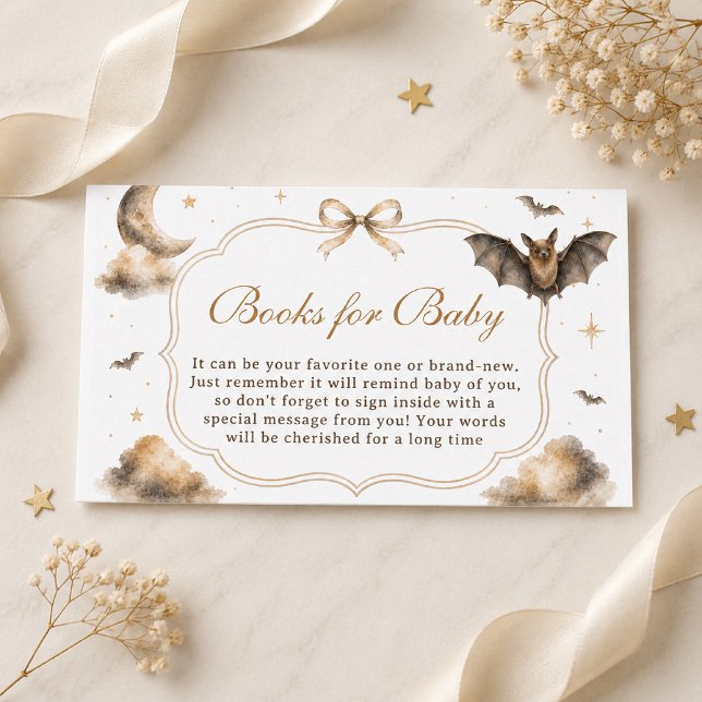 Bat We're Going Batty for Baby Shower Book Request Enclosure Card (Creator Uploaded)