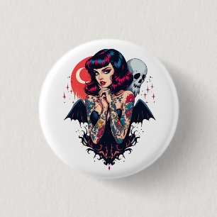 Bat Wing Beauty 3 Cm Round Badge