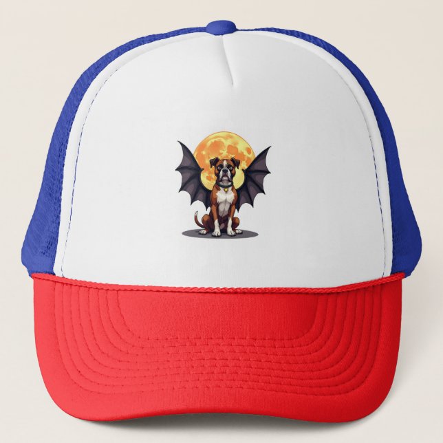 Bat Wings Boxer Trucker Hat (Front)