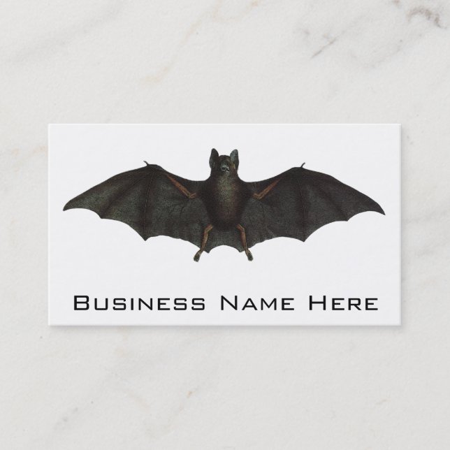 Bat With Open Wings Business Card (Front)
