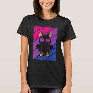 Bat With Pride Bisexual Flag LGBTQ Proud Ally Prid T-Shirt