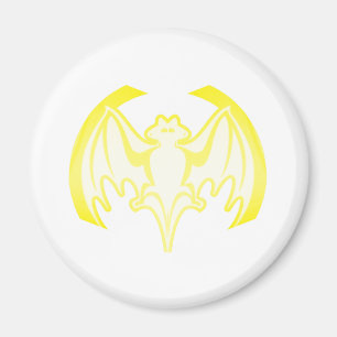 Bat Yellow Inv The MUSEUM Zazzle Gifts Magnet
