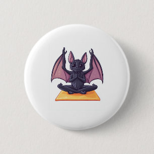 Bat Yoga Flow 6 Cm Round Badge